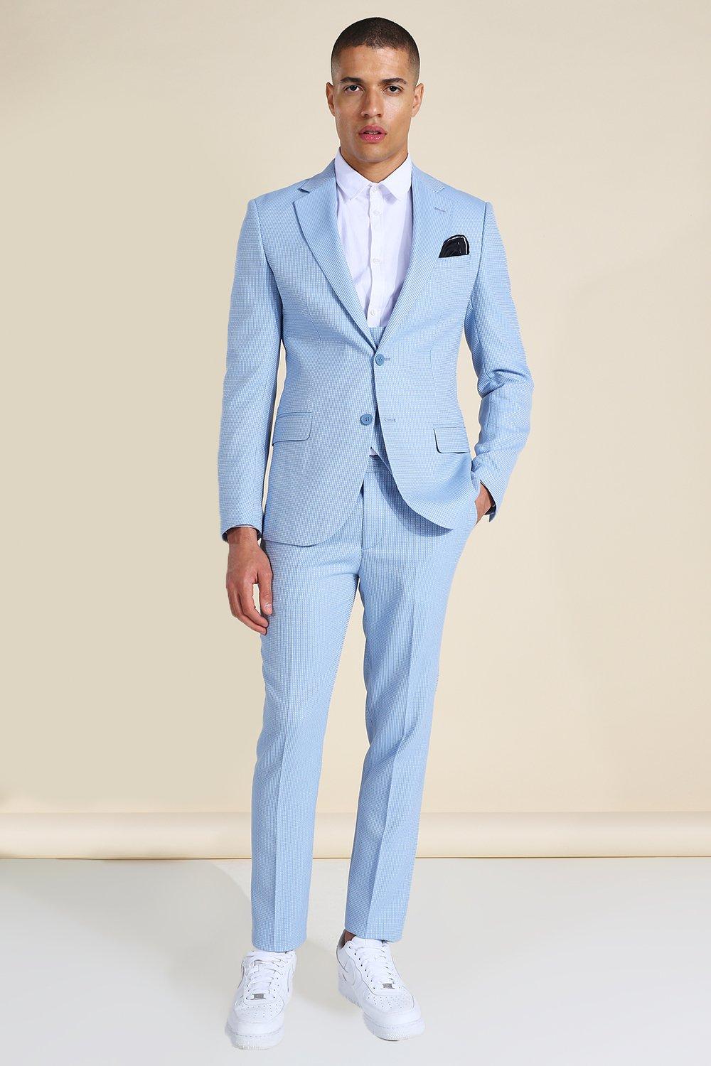 Light blue skinny clearance suit